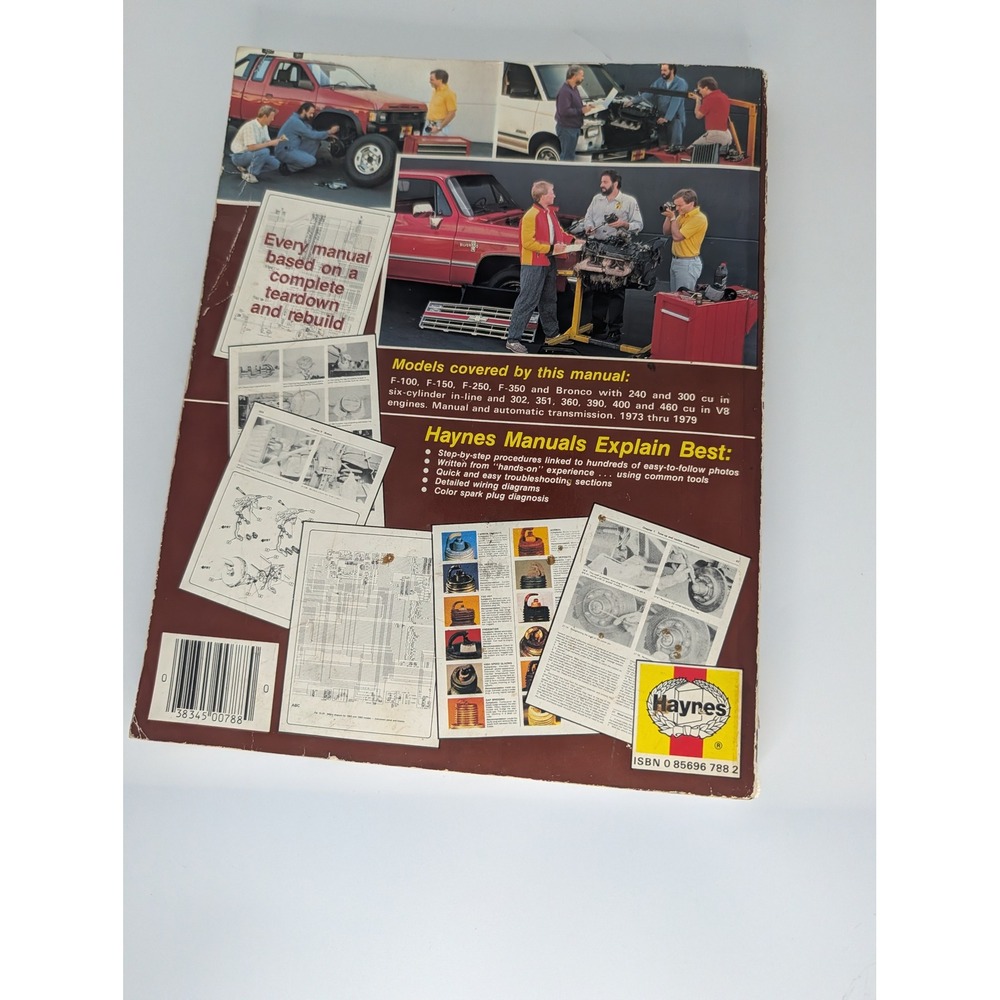 Haynes Ford Pick-Ups Bronco 1973-1979 Repair Manual F-100 F-150 F-250 F-350 788 - Picture 2 of 2